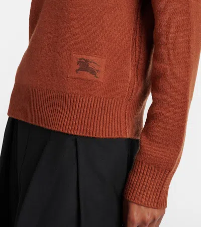 Burberry Cashmere Sweater In Orange