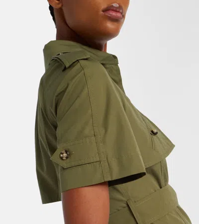 Burberry Cotton Shirt Dress In Green