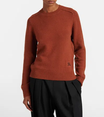 Burberry Cashmere Sweater In Orange