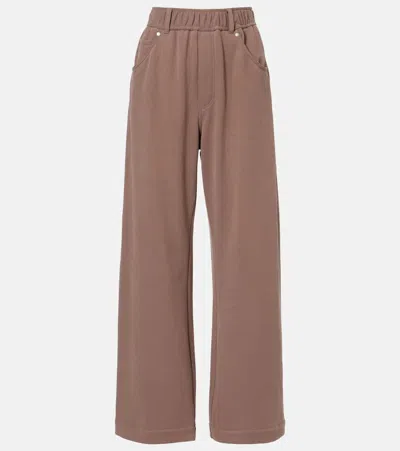Brunello Cucinelli Cotton Sweatpants In Brown