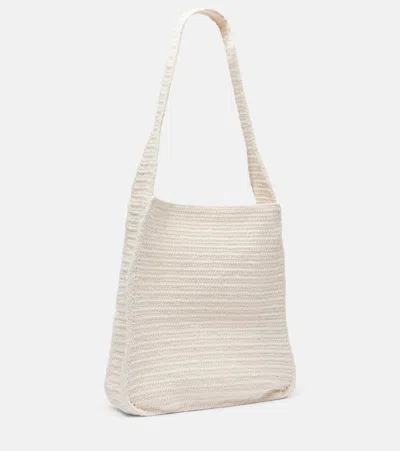 Magda Butrym Small Crochet Tote Bag In White
