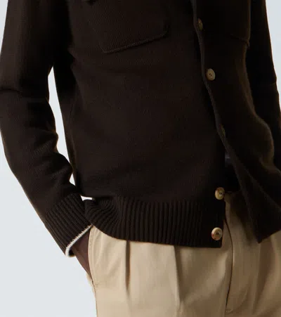Arch4 Mr Redcar Cashmere Cardigan In Brown