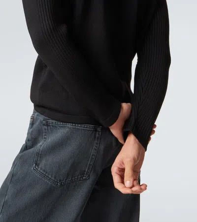 Prada Virgin Wool Sweater In Black