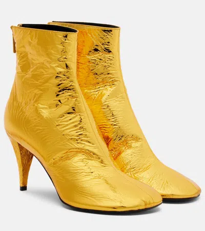 Proenza Schouler Glove Metallic Leather Ankle Boots In Gold