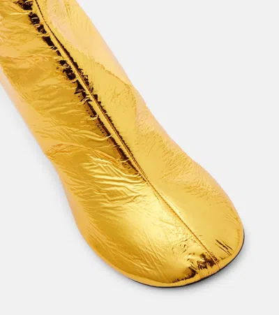 Proenza Schouler Glove Metallic Leather Ankle Boots In Gold