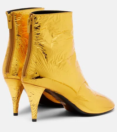 Proenza Schouler Glove Metallic Leather Ankle Boots In Gold