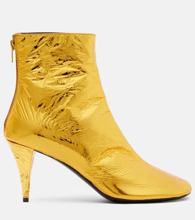 Proenza Schouler Glove Metallic Leather Ankle Boots In Gold