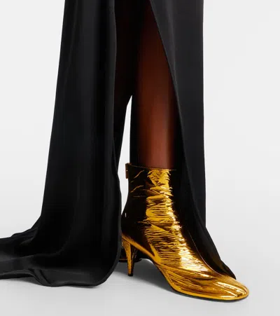 Proenza Schouler Glove Metallic Leather Ankle Boots In Gold