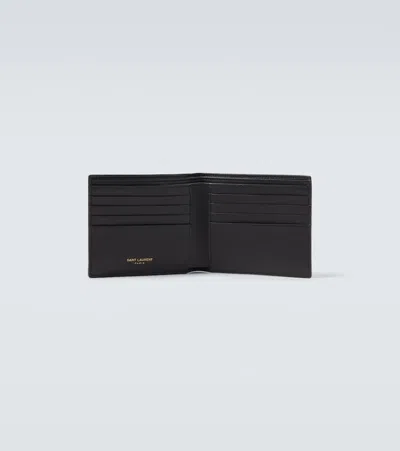 Saint Laurent Croc-effect Leather Wallet In Brown