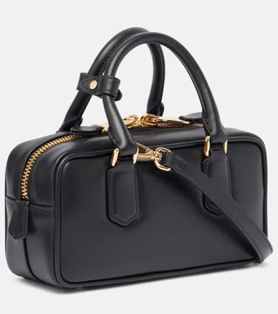Miu Miu Arcadie Small Leather Top-handle Bag In Black