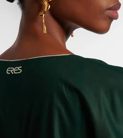 Eres Voilier Cotton Voile Kaftan In Green