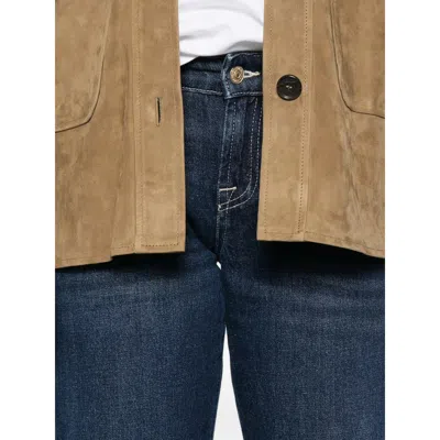 7 For All Mankind Straight Jeans In Blue