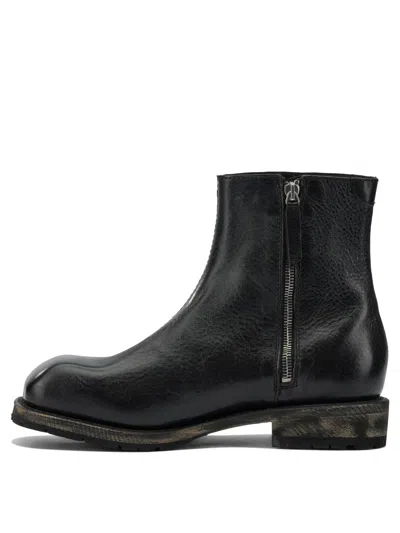 Our Legacy Black Leather Ankle Boots In Black