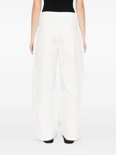 Herskind Buttoned Wide-leg Jeans In White