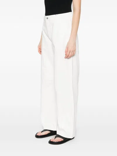 Herskind Buttoned Wide-leg Jeans In White