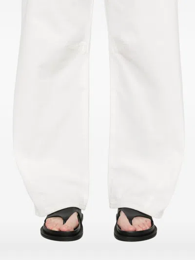 Herskind Buttoned Wide-leg Jeans In White