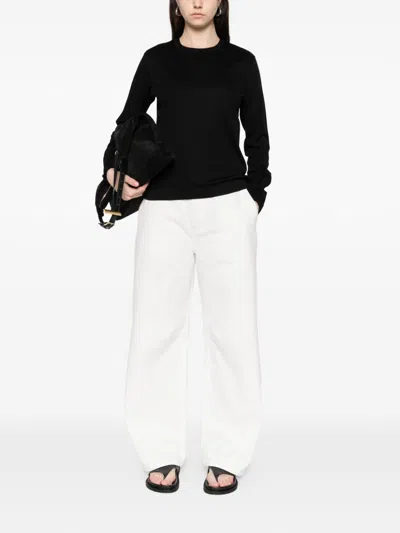 Herskind Buttoned Wide-leg Jeans In White