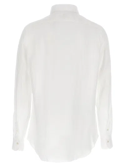 Finamore 1925 Timeless White Button-down Shirt With Structured Collar In White