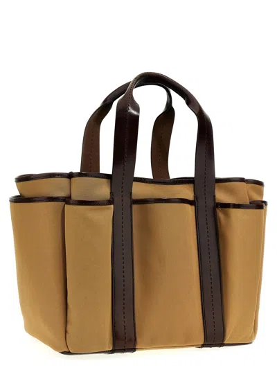 Max Mara Garden Tote Bag In Brown