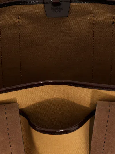 Max Mara Garden Tote Bag In Brown