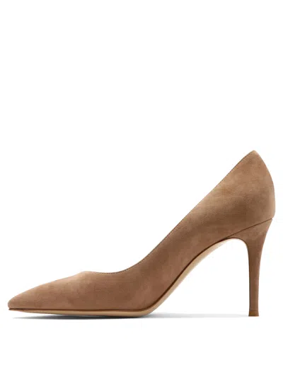 Gianvito Rossi Gianvito 85 Mm Heeled Shoes Beige In Brown