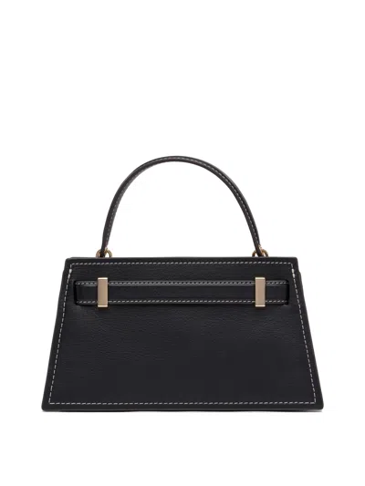 Tory Burch Lee Radziwill Mini Leather Handbag In Black