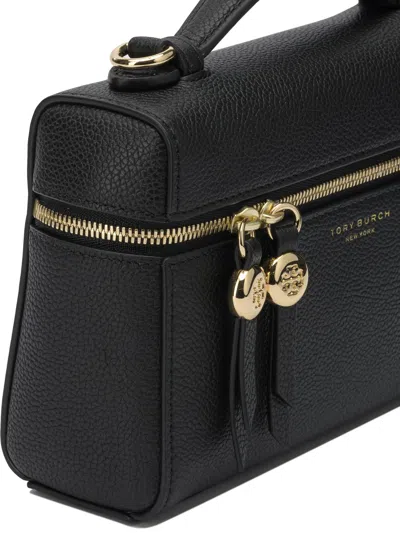 Tory Burch Mini Romy Slim Top Handle Bag In Black