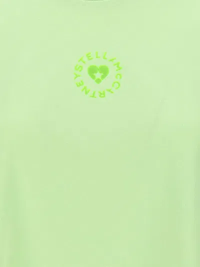 Stella Mccartney Iconic Mini Heart T-shirt Green In Green