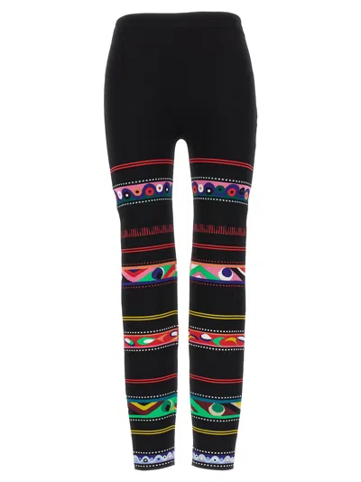 Pucci Jacquard Patterned Leggings In Multi