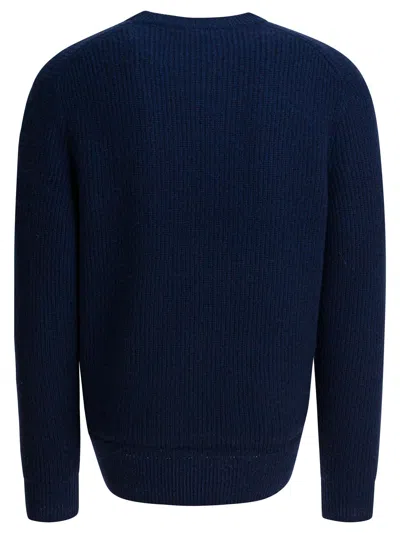 Alex Mill Jordan Sweater In Washed Cashmere In Heather Navy