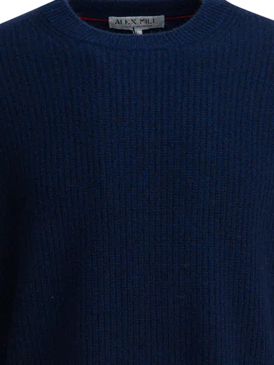 Alex Mill Jordan Sweater In Washed Cashmere In Heather Navy