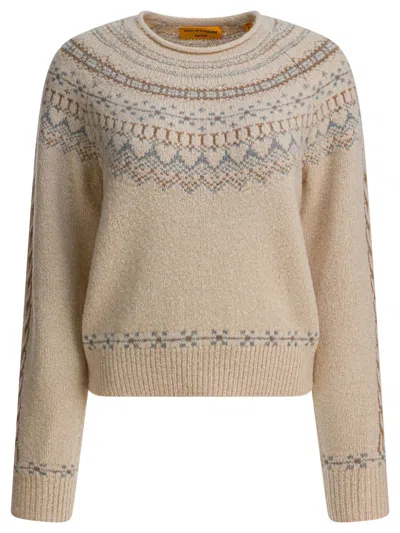 Guest In Residence Cloud Chalet Fair Isle Wool And Cashmere-blend Sweater In Nude