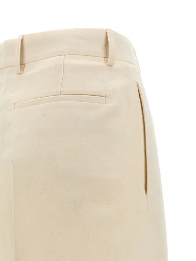 Jw Anderson Logo Band Panel Pants Beige In Neutral