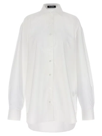 Raf Simons Mesh Insert Shirt Shirt And Blouse White In White