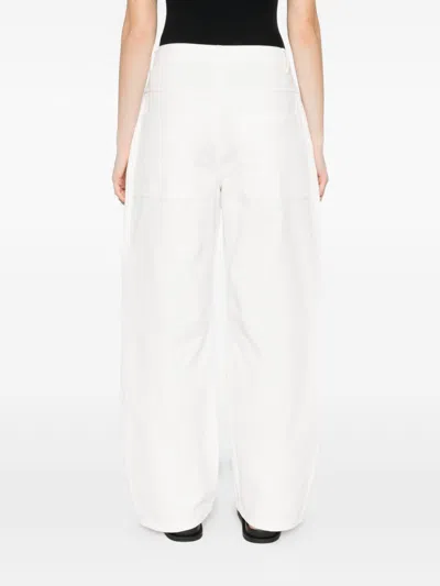 Herskind Buttoned Wide-leg Jeans In White