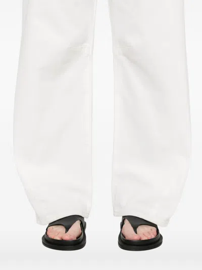 Herskind Buttoned Wide-leg Jeans In White