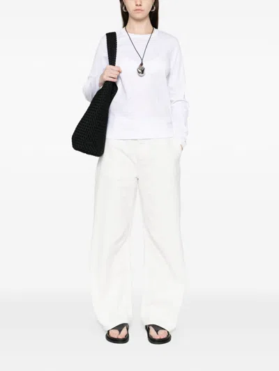 Herskind Cotton Crewneck Sweater In White