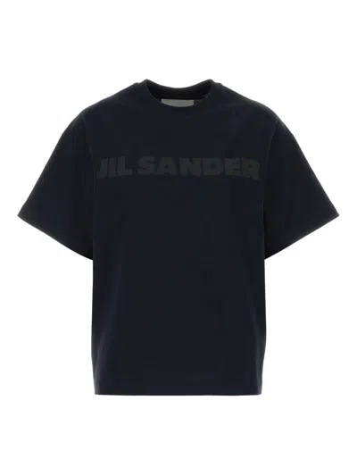 Jil Sander Midnight Blue Cotton T-shirt In Blue