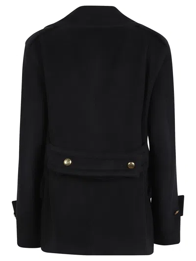 Gabriele Pasini Double Breasted Coat With Bottons In Black