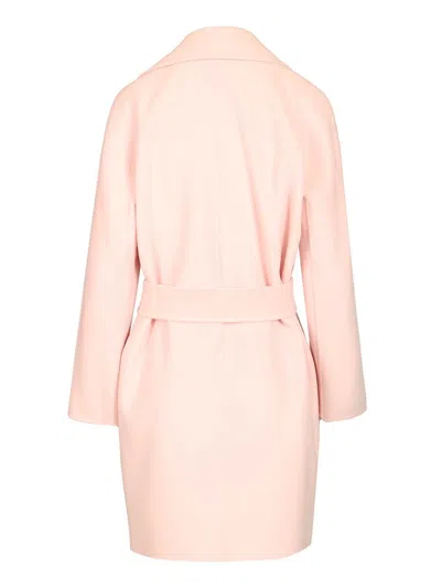 Max Mara Msttenore Wool-cashmere Midi Vestaglia Coat Coats Rose In Pink