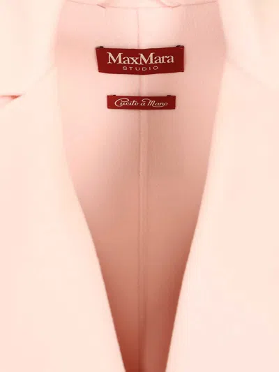 Max Mara Msttenore Wool-cashmere Midi Vestaglia Coat Coats Rose In Pink