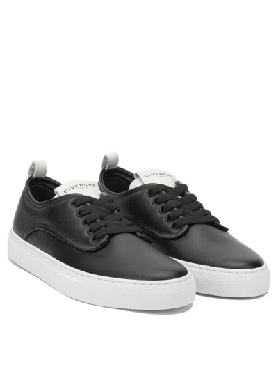 Givenchy New City Leather Low Sneakers Shoes In Black
