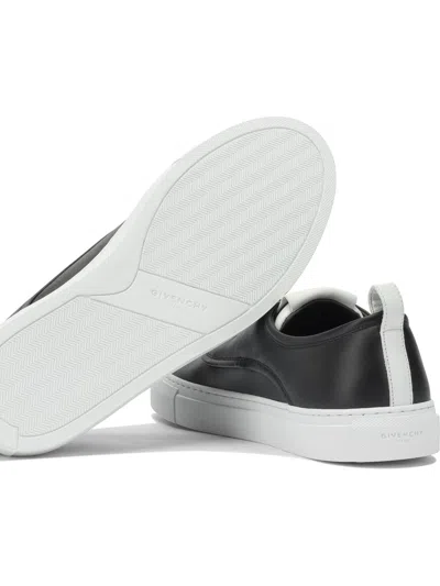 Givenchy New City Leather Low Sneakers Shoes In Black
