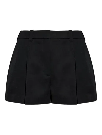Givenchy Pleated Wool Shorts In Black