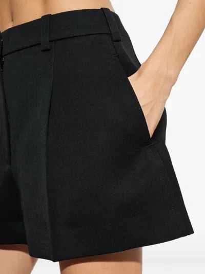 Givenchy Pleated Wool Shorts In Black