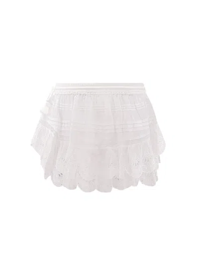 Isabel Marant Étoile Puria Organic Cotton Shorts In White