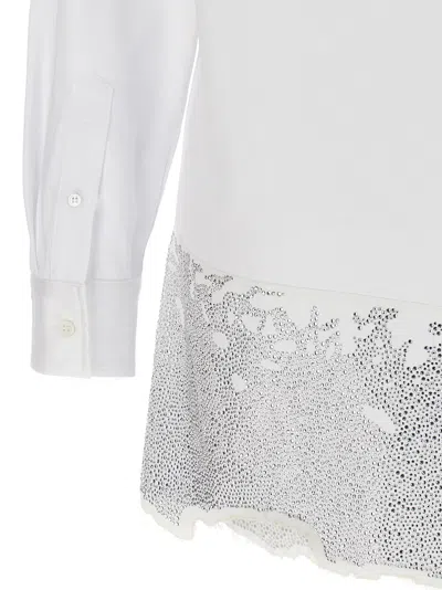 Jw Anderson Rhinestone Shirt Dress Dresses White In White