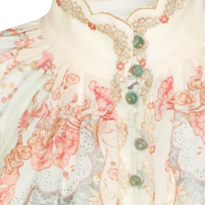 Zimmermann Shirts Wallpaper Floral Mint In Multi