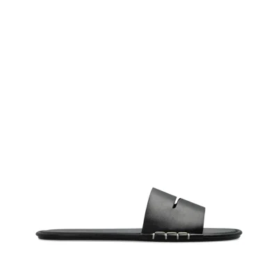 Jw Anderson Cut-out Detail Leather Sandals In Black