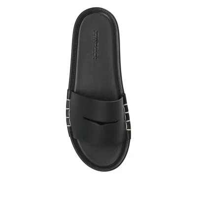 Jw Anderson Cut-out Detail Leather Sandals In Black